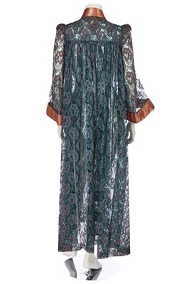 Lot 103 - A Biba green lace robe, circa 1973