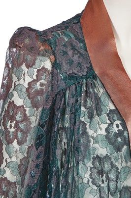 Lot 103 - A Biba green lace robe, circa 1973