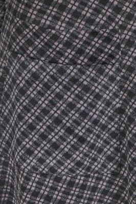 Lot 131 - A Biba black and grey checked polyester maxi coat, circa 1974