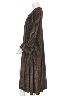 Lot 142 - A Biba chocolate brown faux fur coat, circa 1974