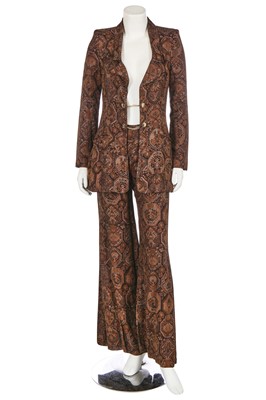 Lot 50 - A Biba printed flanesta suit, circa 1970