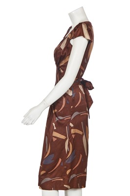 Lot 139 - A Biba printed satin cocktail dress, circa 1974