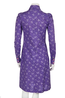 Lot 104 - A Biba printed cotton shirt-dress, circa 1973