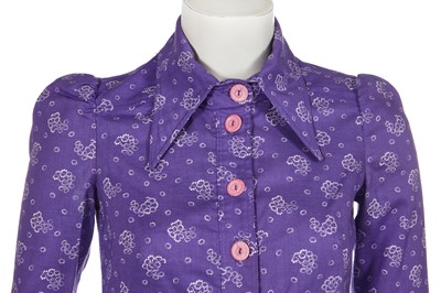 Lot 104 - A Biba printed cotton shirt-dress, circa 1973