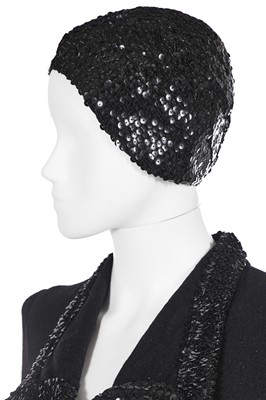 Lot 105 - A Biba black wool jersey suit, circa 1973