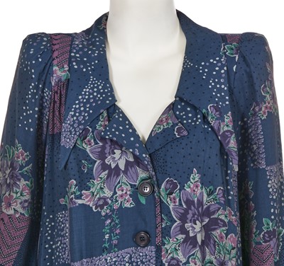 Lot 133 - A Biba printed wool coat dress, circa 1974