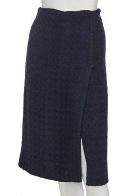 Lot 9 - A Chanel black and midnight blue tweed suit, Autumn-Winter 1985-86