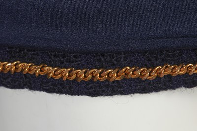 Lot 9 - A Chanel black and midnight blue tweed suit, Autumn-Winter 1985-86