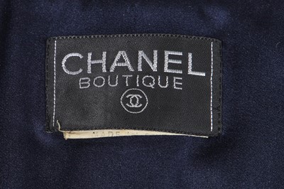 Lot 9 - A Chanel black and midnight blue tweed suit, Autumn-Winter 1985-86