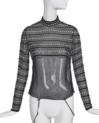 Lot 333 - A Christian Dior London by Marc Bohan black evening ensemble, circa 1970
