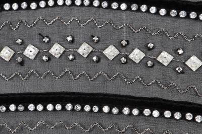 Lot 333 - A Christian Dior London by Marc Bohan black evening ensemble, circa 1970