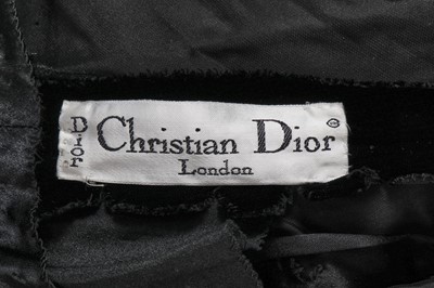Lot 333 - A Christian Dior London by Marc Bohan black evening ensemble, circa 1970