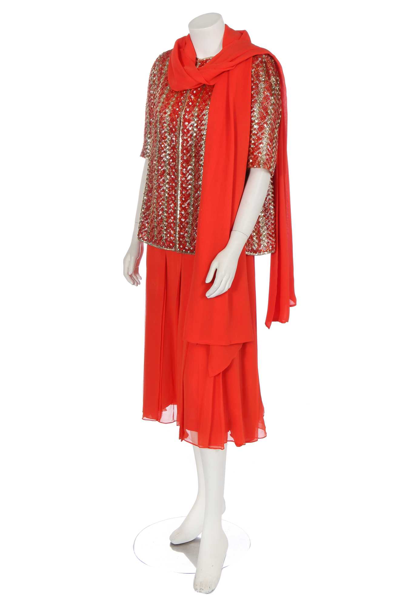 Lot 334 - A Christian Dior London by Marc Bohan sequinned jacket, early 1970s