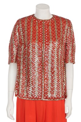 Lot 334 - A Christian Dior London by Marc Bohan sequinned jacket, early 1970s
