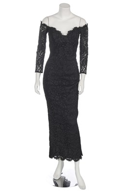 Lot 165 - An Antony Price black lace evening dress, 1990s