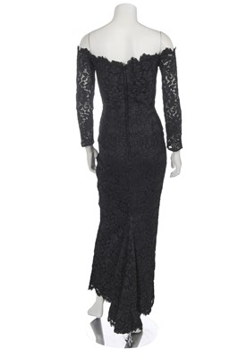 Lot 165 - An Antony Price black lace evening dress, 1990s