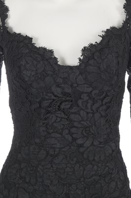 Lot 165 - An Antony Price black lace evening dress, 1990s