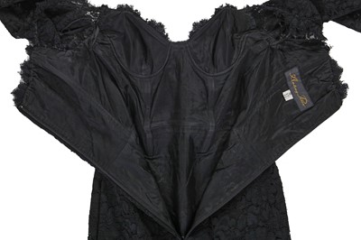 Lot 165 - An Antony Price black lace evening dress, 1990s