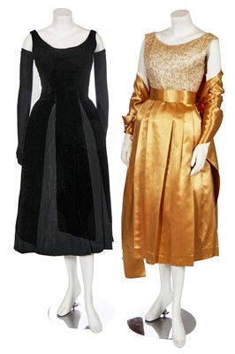 Lot 455 - Two Norman Hartnell couture evening dresses, 1960s