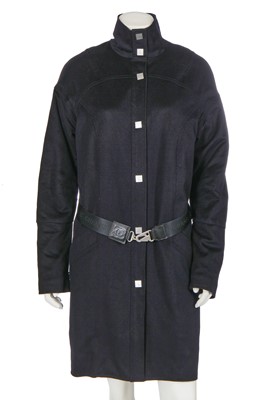 Lot 34 - A Chanel navy blue wool coat, Autumn-Winter 2004-05