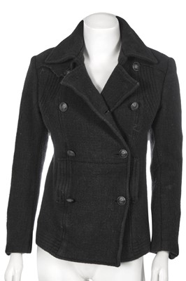 Lot 46 - A Chanel black felted wool jacket, 2000s