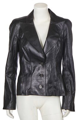 Lot 42 - A Chanel black leather jacket, Autumn-Winter 2002