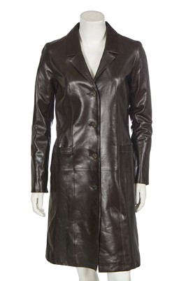 Lot 32 - A Chanel brown leather coat, Autumn-Winter 2004