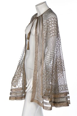 Lot 63 - A beaded jacket, 1920s, the black muslin...