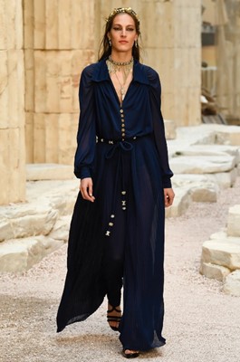 Lot 6 - A Chanel navy jersey jumpsuit, Cruise 2018