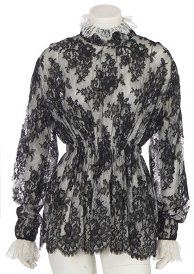 Lot 11 - A Chanel black and white lace blouse, 'Paris-Salzburg' collection, Métiers d'Art, Pre-Fall 2015