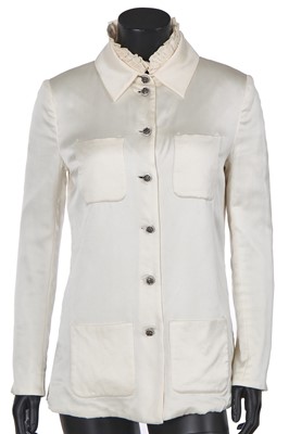 Lot 14 - A Chanel white silk blouse/jacket, modern