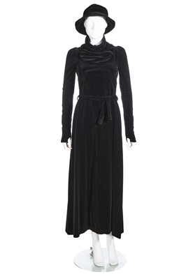 Lot 49 - A Biba black velvet dress, circa 1970