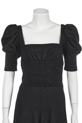 Lot 134 - A Biba black wool jersey dress, circa 1974