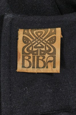 Lot 134 - A Biba black wool jersey dress, circa 1974