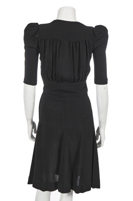 Lot 135 - A Biba black moss crêpe dress, circa 1974