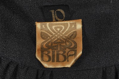 Lot 135 - A Biba black moss crêpe dress, circa 1974