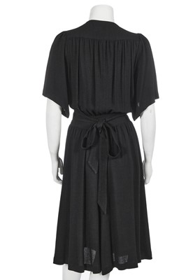 Lot 136 - A Biba moss crêpe wrap dress, circa 1974