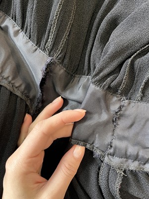 Lot 136 - A Biba moss crêpe wrap dress, circa 1974