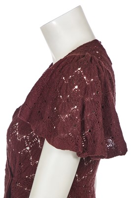 Lot 6 - A Biba brown lace-knit ensemble, circa 1968