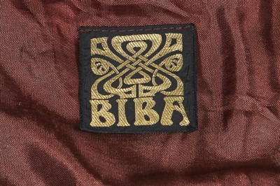 Lot 12 - A Biba brown wool jersey coat and mini dress, circa 1969
