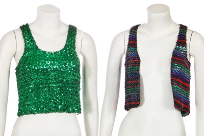 Lot 146 - Two Biba sequinned tops, 1973-74