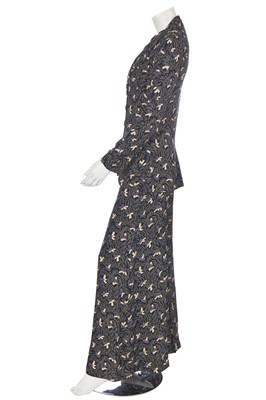 Lot 145 - A Biba printed flanesta suit, circa 1974
