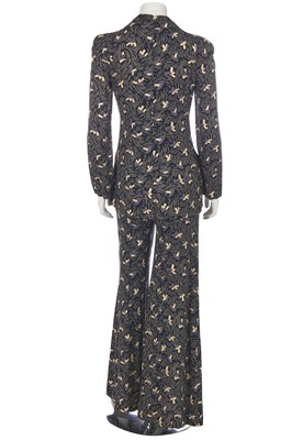 Lot 145 - A Biba printed flanesta suit, circa 1974