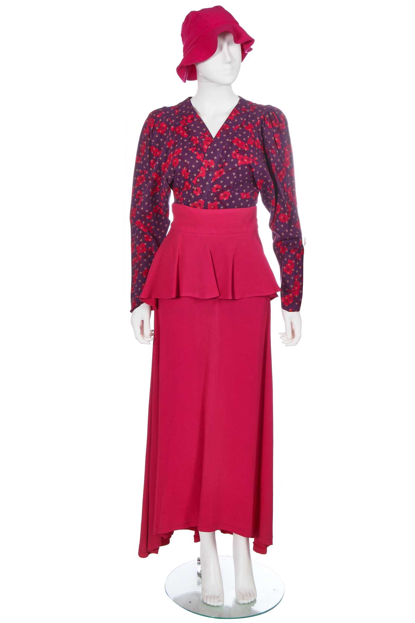 Lot 65 - A group of Biba pink and purple separates, early 1970s