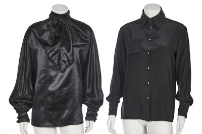 Lot 17 - Two Chanel black blouses, modern