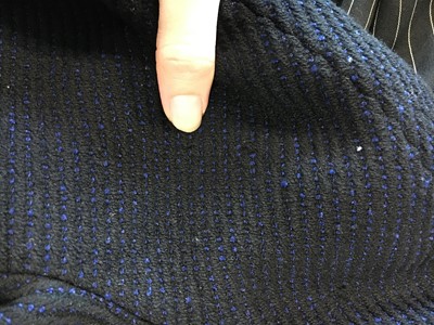 Lot 5 - A Chanel ink-blue and black wool coat, Autumn-Winter 2008-09