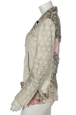 Lot 39 - A Balmain by Christophe Decarnin American flag leather jacket, Spring-Summer 2011