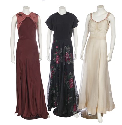 Lot 468 - Three evening gowns, 1930s