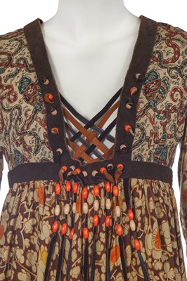Lot 320 - A fine Bill Gibb for Baccarat 'Gypsy' dress, 1970