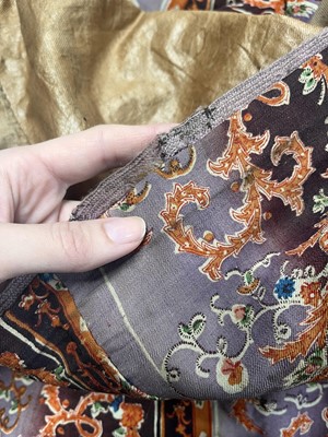Lot 504 - A rare printed wool nursing day dress, circa 1845